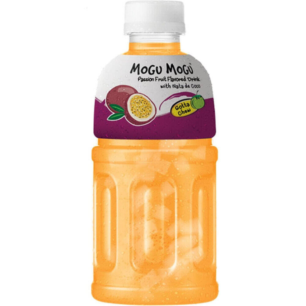 Bouteille en plastique de Boisson Fruit de la Passion avec nata de coco 320ML MOGU MOGU