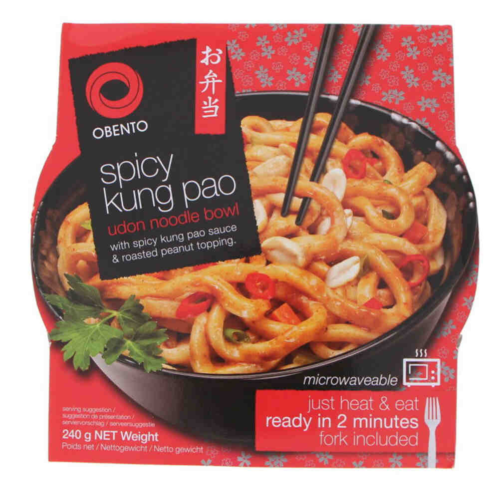 Bol en plastique Nouilles Udon Kung Pao 240G OBENTO