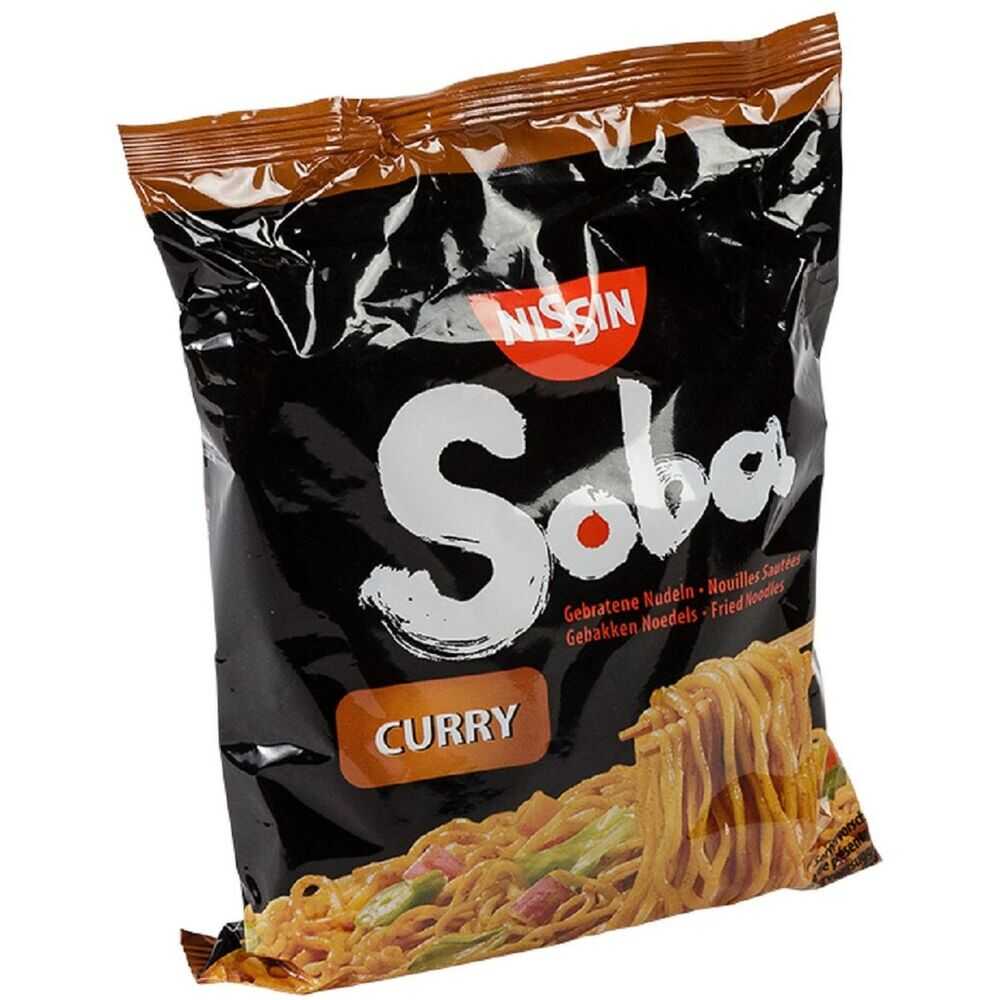 Sachet en plastique de Nouilles Yakisoba Curry 108G NISSIN