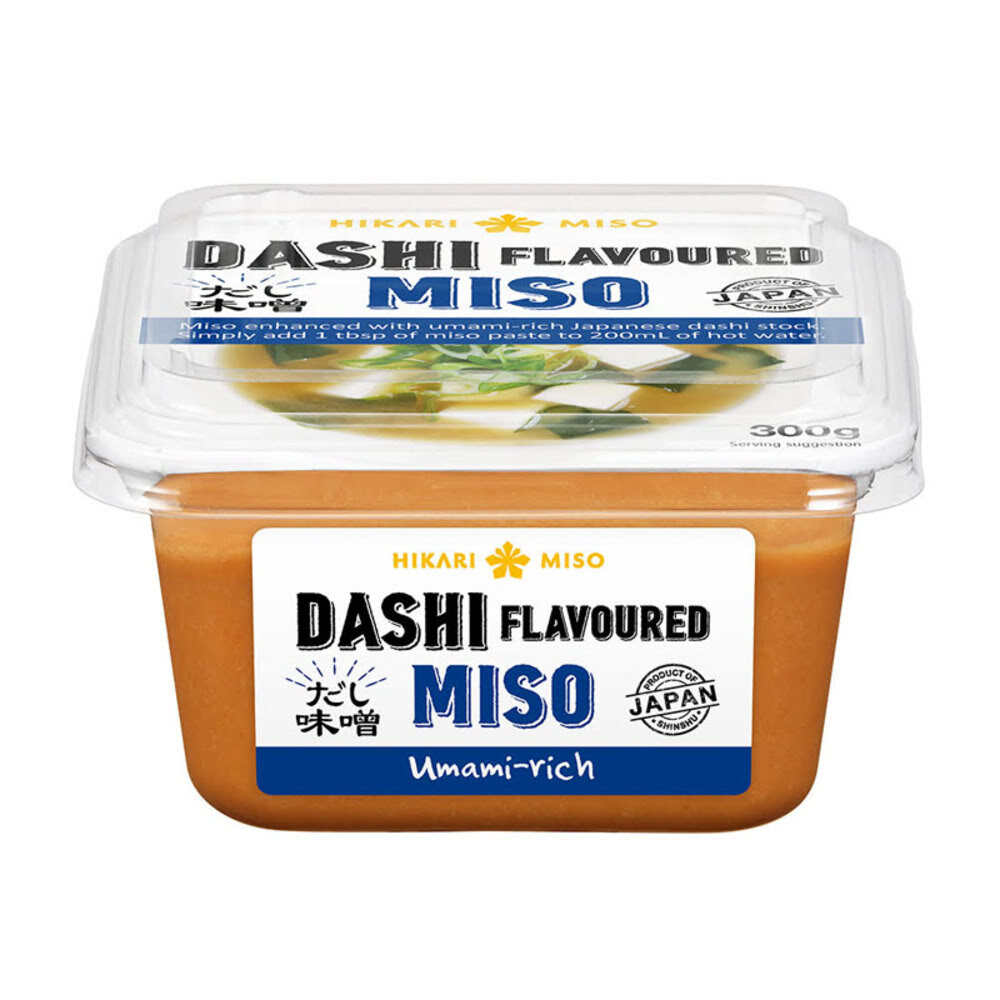 Boîte en plastique refermable de Pâte Miso au Dashi 300G HIKARI