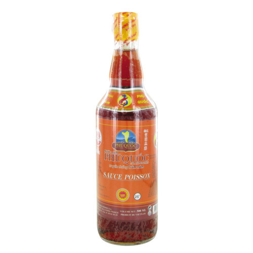Bouteille en verre de Sauce Nuoc Mam Phu Quoc 25 degrés 500m COCK