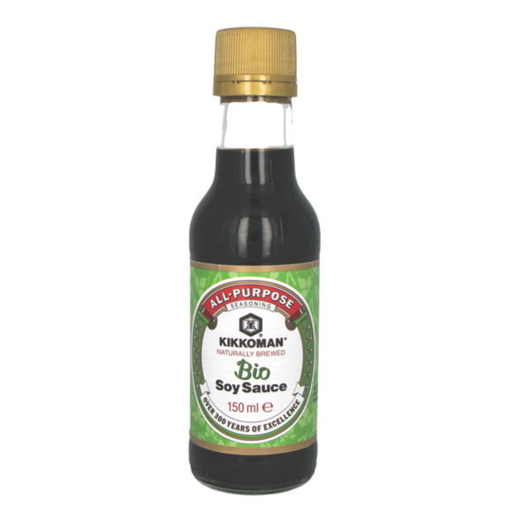 Bouteille en verre de 250ml de Sauce Soja biologique de KiKKOMAN