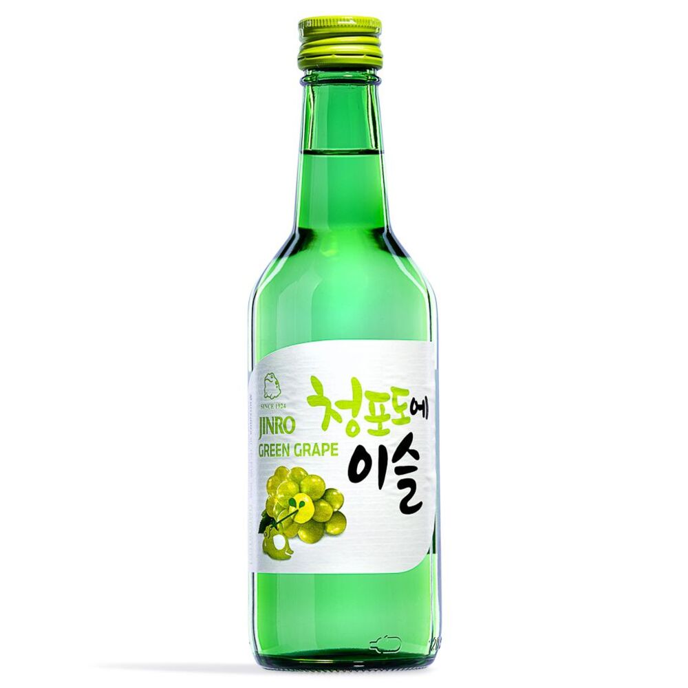 Bouteille en verre de Soju Raisin 13° 360ML JINRO