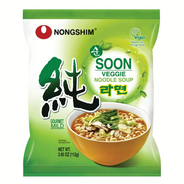 Sachet plastique de Soupe de Nouilles Veggie Ramyum 120g NONGSHIM