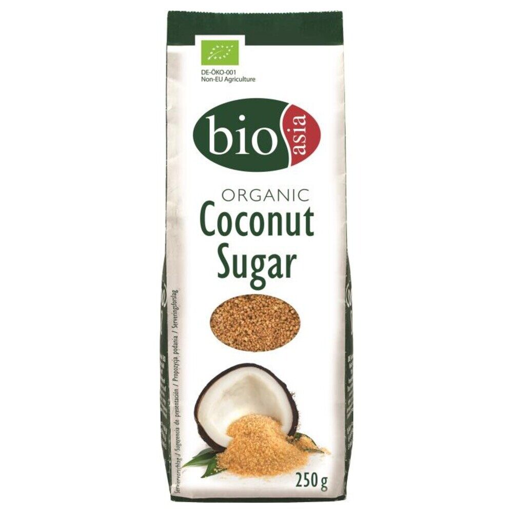 Sachet en papier recyclé de Sucre de Noix de Coco Bio 250G BIOASIA