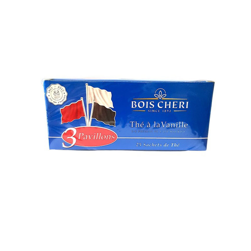 Boîte en carton de Thé à la Vanille 50G BOIS CHERI