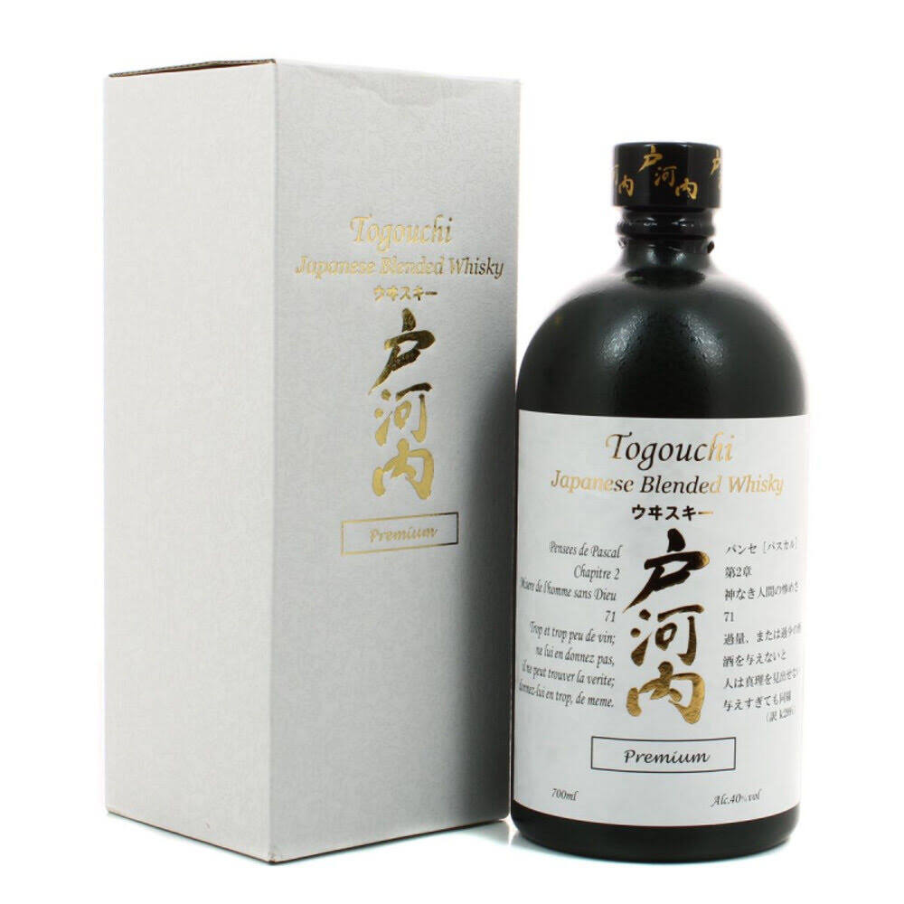 Etui en carton et bouteille en verre de Whisky Japonais Premium (40°) 70CL TOGOUCHI