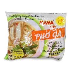 Sachet en plastique souple de Nouilles de riz Instantanées Poulet 55G MAMA