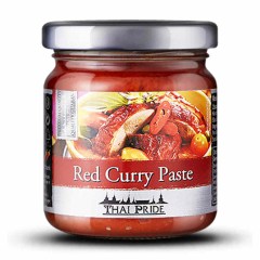 Pot en verre de Pâte Curry Rouge 195G THAI PRIDE