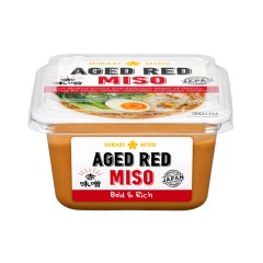 Boîte en plastique refermable de Pâte Miso Rouge 300G HIKARI