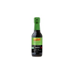 Bouteille en verre de 250ml de la Sauce Soja en sel réduit de la marque Lee Kum Kee