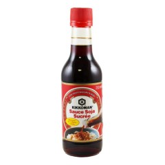 Bouteille en verre de 250ml de Sauce Soja Sucrée classique Kikkoman