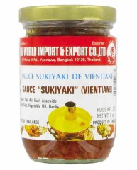 Pot en verre de Sauce Sukiyaki Vientiane 227G COCK BRAND