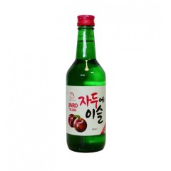 Bouteille en verre de Soju Prune 13° 360ML JINRO