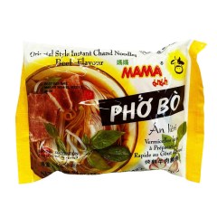 Sachet en plastique souple de Nouilles de riz Instantanées Boeuf 55G MAMA